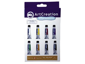 ArtCreation Expression oil colour set hanging 8 x 12 ml